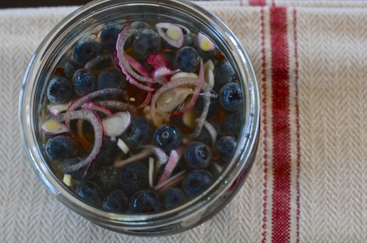 Pickled Blueberries and Shallots